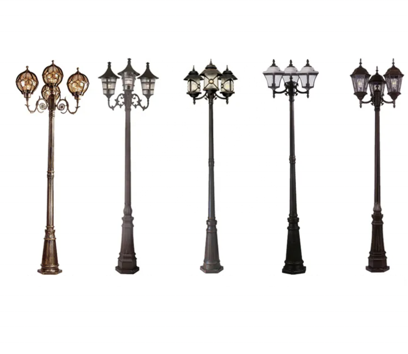 Новинка 2022, Европейский классический садовый фонарь, оцинкованный чугунный уличный фонарь