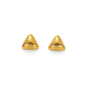 Boucles d'oreilles tendance en acier inoxydable 316L avec placage or PVD, résistantes et durables - Product Image 1