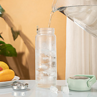 Tasse en verre usage domestique thé isolé anti-chaud verre poignée portable verre pour la maison voyage bureau