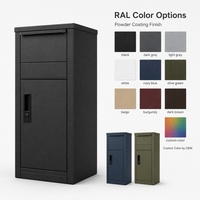 Boîte à colis extérieure de couleur personnalisée avec revêtement en poudre