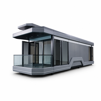 Maison-capsule préfabriquée moderne avec verrière du sol au plafond pour site touristique panoramique, camping, parc - Vente en gros