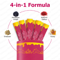 Fabricant OEM LDJ, bâtonnets de miel SHE-LAJIT, 30 paquets, résine de Shilajit à la fraise pour adultes, stimulant énergétique, soutien antioxydant