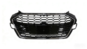 Grille de pare-chocs avant chromée de haute qualité, maille en nid d'abeille, matériau ABS, style RS4, pour Audi A4 S4 2020-2024 - Product Image 4