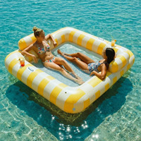 Flotteur de piscine gonflable sur mesure, flotteur de piscine pour usage domestique, flotteur de piscine en PVC avec porte-gobelet