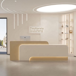 <span class=keywords><strong>Comptoir</strong></span> d'accueil moderne de luxe en bois pour hôtel, salon de beauté, centre de bien-être, magasin de vêtements, clinique esthétique, hôpital, école - Product Image 1