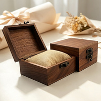 Boîte à bijoux et montres en bois de noyer carrée, écologique, personnalisée, à thème amour, pour la maison, cadeau de Noël