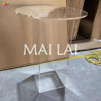 Décorations de mariage fantôme rond hôtel cristal gâteau de mariage table bureau conférence bureaux acrylique clair lucite table