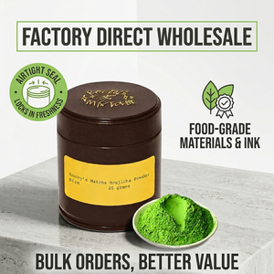 Barattolo in Metallo Opaco da 30g per Matcha con Tappo a Vite, Confezione Alimentare Personalizzata per Caffè, Tè Verde, Spezie - Product Image 2