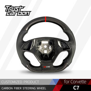 Volante de Fibra de Carbono de Alto Rendimiento Personalizado para <span class=keywords><strong>Chevrolet</strong></span> Chevy Corvette C7 Z06 ZR1 Stingray Z51 Coupé 2013-2019 - Product Image 2