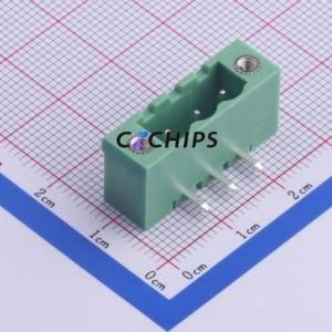 KF2EDGRM-5.0-3P Plug-in Terminal Block Bent Lead Through Hole,P=5mm Board-to-Board / Socket - Closed Screw Fixing 1x3P 5mm - Product Image 1