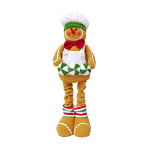2 Pezzi Pupazzi di Pan di Zenzero Natalizi con Gambe Retrattili, Giocattoli di Peluche a Forma di Chef Pasticciere, Decorazioni Festive per Casa, <span class=keywords><strong>Cucina</strong></span> e Feste - Product Image 2