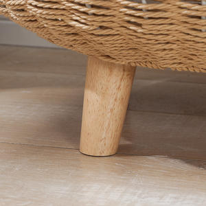 เตียงแมวไม้ดีไซน์ใหม่ปี 2024 รูปทรงถ้ำ ใช้เป็นโต๊ะข้างเตียงได้  ทำจากหวายสาน  บ้านแมวสำหรับทุกฤดู บรรจุภัณฑ์กล่องกระดาษ - Product Image 3