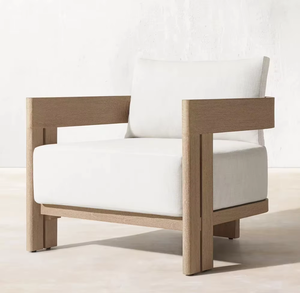 Ensemble Canapé de <span class=keywords><strong>Jardin</strong></span> Moderne en Bois de <span class=keywords><strong>Teck</strong></span> Massif, Mobilier d'Extérieur Étanche et Anti-UV pour Hôtels - Product Image 2