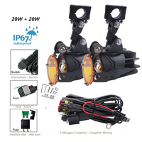 HYNBYZJ Phares antibrouillard de moto améliorés, feux auxiliaires plus lumineux 40W 6000K 4300K pour BMW R1200GS F800GS F700GS F650 K1600