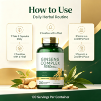 Extrait de ginseng rouge Shaanxi OEM, capsules de ginseng occidental, tonique, améliore l'immunité, complément énergétique, antioxydant, 200 capsules par boîte