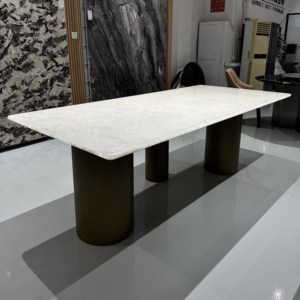 Bàn ăn đá cẩm thạch trắng hiện đại nhập khẩu dành cho gia đình nhỏ, nội thất cao cấp mang phong cách sang trọng nhẹ nhàng - Product Image 5