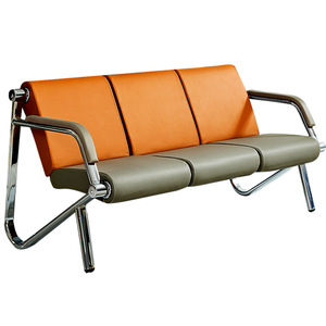 Chaises d'attente Tsuneyuki en acier inoxydable, sièges en rangée 3 places avec accoudoirs pour hôpital, banque, hôtel, zone de réception - Product Image 5