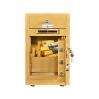 Coffre-fort ignifuge WOMA 2 heures avec fente de dépôt, en acier, avec serrure électronique numérique et serrure à clé pour magasin de détail et hôtel