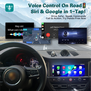 Adattatore CarPlay Wireless Portatile per Porsche PCM5.0 Taycan MACAN Cayenne <span class=keywords><strong>Panamera</strong></span> 2018-2026, Android Auto Mirror Rear - Product Image 4