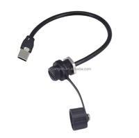GIET M12 tipo incorporado hembra a macho tipo C cable impermeable M12 tipo C 1PCS conector de cubierta antipolvo