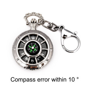 Clip-on Quartz Backpack <strong>Fob</strong> Belt <strong>Watch</strong> Unisex Outdoor Activities Vintage Rome Digital Fashion Compass Quartz Pocket <strong>Watch</strong> - Product Image 4