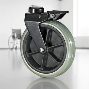 Neue 200mm 8 Zoll Polyurethan Medizinische Lenkrolle PU Geschäumte PP Krankenhausrollstuhl-Räder für Medizinische Geräte - Product Image 1