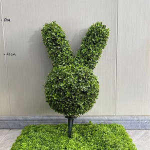 Ventes directes <span class=keywords><strong>d</strong></span>'usine de Best-seller Arbre Artificiel Buis Herbe Animaux Créatifs Lapin Paysage Maison Salon Ornements - Product Image 6
