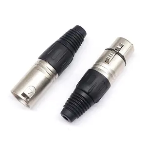 5 Pin XLR Plug Solder Type Connector Male and Female XLR Cable Ends Replacement