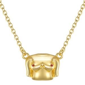 Collar de alta calidad chapado en oro de 18K, joyería de latón, parte del cuerpo, pecho 3D, personalidad de moda, P213198 - Product Image 2