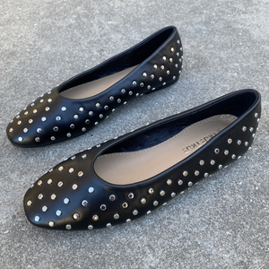 Women's <strong>Flat</strong> Shoes Fashionable Rivets Classic Causal <strong>Flats</strong> - Product Image 2