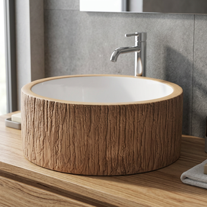 Exportation d'articles sanitaires de qualité Salle de bain Céramique plaqué or Coiffure Table Top Basin Lavabo décoratif Lavabo Lavabo - Product Image 5