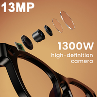 Gafas Inteligentes E06S con Cámara de 13MP, Grabación 1080P, Antivibración, Llamadas Manos Libres, Música, Traducción por Voz con IA, Gafas de Sol
