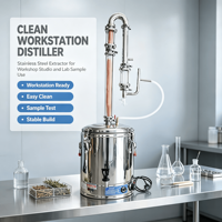 Extracteur en acier inoxydable pour hydrolat de menthe, acier inoxydable de qualité alimentaire pour l'extraction d'huile essentielle de menthe