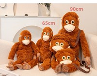 En gros, jouets en peluche singe gorille pas chers, figurines de singe, animaux en peluche, petites poupées singe en peluche, sacs à dos