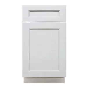 White Wooden Shaker Door Kitchen Cabinet Ready To Assemble For American Market