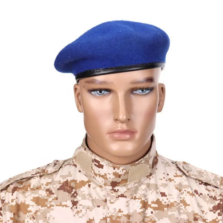 Toptan moda özelleştirilmiş güvenlik 100% yün şapka güvenlik barışı koruma bere erkekler için