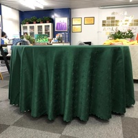 Nappe Ronde en Tissu Damassé Vert Émeraude de 120 et 132 Pouces, Idéale pour Mariages, Banquets, Événements, Fêtes et Hôtels - Vente Chaude