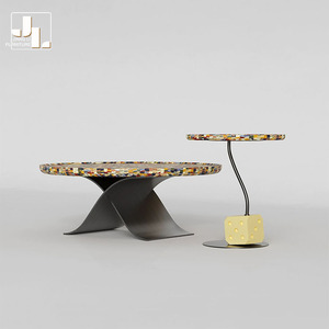 Thiết Kế Phong Cách Biệt Thự Phòng Khách Khảm Bàn Cà Phê Đặt Khách Sạn Sang Trọng Vòng Bàn Cà Phê Đồ Nội Thất - Product Image 5