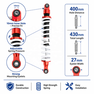 Amortisseur arrière réglable à air de 400 mm pour moto 150cc - <span class=keywords><strong>250cc</strong></span>, moto tout-terrain, VTT, <span class=keywords><strong>QUAD</strong></span>, kart, scooter - Product Image 6