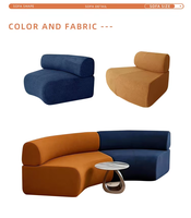Ensemble de canapés modulaires de luxe modernes avec rembourrage en éponge et revêtement en tissu, design compressé pour appartements, hôtels et salons - Garantie 1 an
