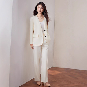 Women's Suit Jacket Solid Color Polyester Anti-Wrinkle Casual Blazer For Work Spring Autumn 2025 New Style - Product Image 3