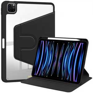 เคสหนังอะคริลิคแบบหมุนได้รุ่นใหม่ปี 2026 พร้อมขาตั้ง ป้องกันรอบด้าน สำหรับ <span class=keywords><strong>iPad</strong></span> <span class=keywords><strong>Pro</strong></span> 11/13/Air 8 (2026) ผลิตในจีน - Product Image 1