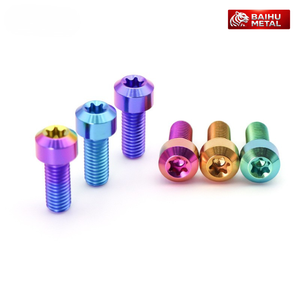 Tornillo de Titanio Gr5 TC4 UNS R56400 con Cabeza Hexagonal Avellanada DIN7991 ISO10642 M2-M16 Anodizado para Fijaciones Industriales - Product Image 1