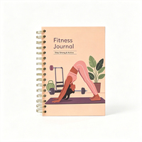 Carnet de suivi d'entraînement personnalisé pour la remise en forme, journal de bien-être, planificateur quotidien, objectifs mensuels, carnet d'exercices