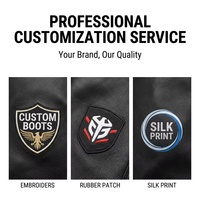 Bottes tactiques de sécurité en cuir véritable noir imperméables pour hommes, chaudes et légères pour l'hiver, OEM ODM personnalisées, ISO CE