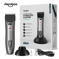 Tondeuse professionnelle pour animaux Shernbao PGC-660S 4-en-1, 7000 tr/min, technologie de refroidissement par air, vitesse constante, tondeuse pour chien en acier inoxydable
