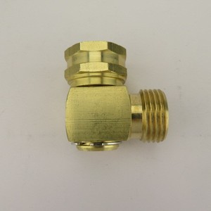 Solid Brass Hose Elbow Connector 90 Degree For Garden Hose Fitting With Swivel Design Durable Kink Protector - Product Image 1