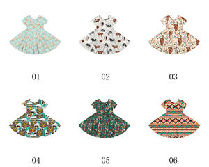 Vestido de Princesa con Falda Grande para Niñas BQ-062-WXL, Hermoso Vestido de Moda Infantil con Estampado Animal - Product Image 6