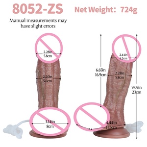 5.8cm Thick Silicone Squirting <b>Dildo</b> With Suction Cup Soft Realistic Ejaculation Anal Plug Stimulator for Men Women Masturbation - Product Image 6