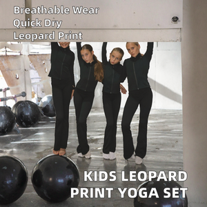 Custom Girls Yoga Set Long Sleeve Zip Jacket Flare <b>Pants</b> <b>Dance</b> Sportswear 2 Piece Activewear - Product Image 2